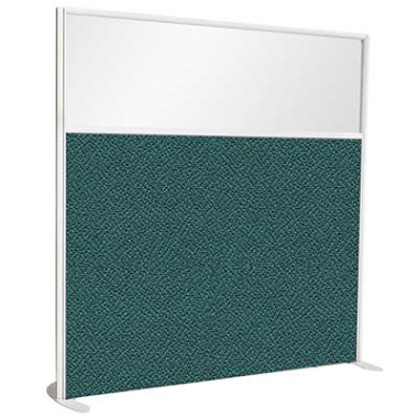 Sprint Rectangular Freestanding Part Glazed Office Screen 1200mm High