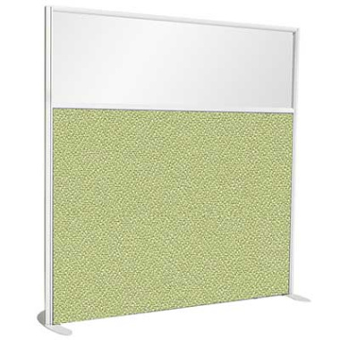 Sprint Rectangular Freestanding Part Glazed Office Screen 1600mm High