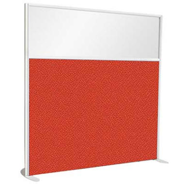 Sprint Rectangular Freestanding Part Glazed Office Screen 1400mm High