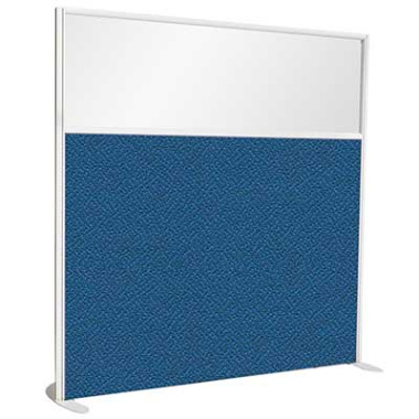 Sprint Rectangular Freestanding Part Glazed Office Screen 1800mm High