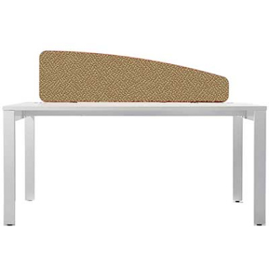 Flite Curved Desktop Office Screen in Sandstone fabric