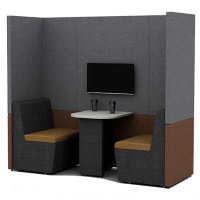 Two Person Work Booth 800mm Deep main view ZO3A