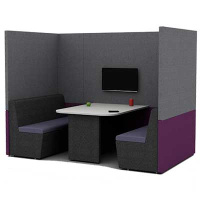 Four Person Work Booth 2500mm Wide main view ZO6A