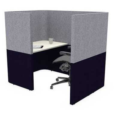 One Person Small Solo Work Booth left hand desk WB1