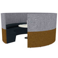 Circular Team Office Meeting Pod with Seating ME26