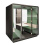 Hush Meet Office Pod Black Carcass Green and Cream Fabric left view HUS-BX008