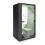 HushHybrid Office Pod with White Carcass and Green Fabric side view HUS-BX020