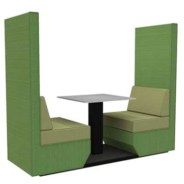 BEA 2 Seat Meeting Booth with No Roof BEA-2SNR