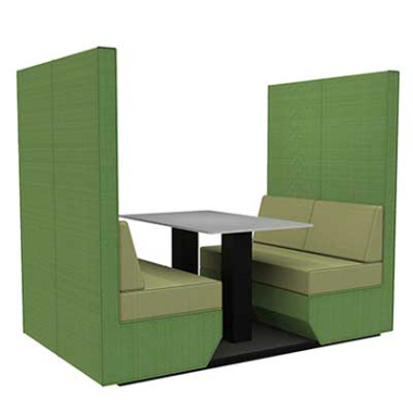 BEA 4 Seat Meeting Booth with No Roof BEA-4SNR