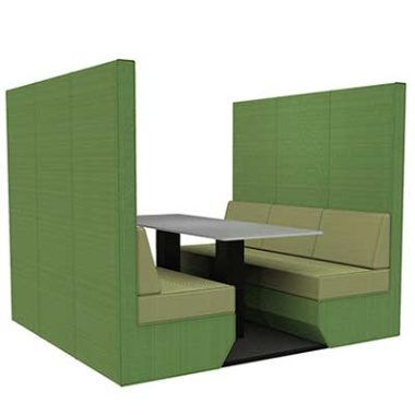 BEA 6 Seat Meeting Booth with No Roof BEA-6SNR