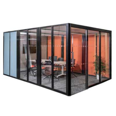 Hoozone Rectangular Office Pod with front and 1 side wall glazed