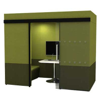 Aura 4 Person Straight Meeting Pod AURA-4PS