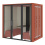 Container Box Fully Enclosed Pod in Red