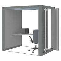 Container Box Private Office Pod in Black