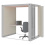 Container Box Private Office Pod in Grey