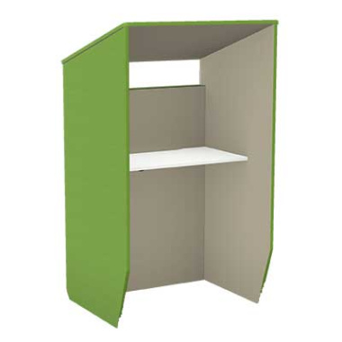 Cove Poseur Height Alcove Fixed Top Office Booth - CVP2- main view