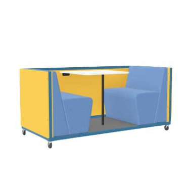 Tallo 2 Person Office Booth with Low Back TAL2-L