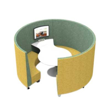 Huddle Small Circular Office Pod with Table HUD004