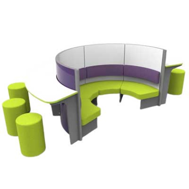 Cadiz Large Semi Circular Discussion Area Pod with Touchdown -CAD004