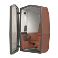 Kabin 1 Work Booth in Brick and Terracota