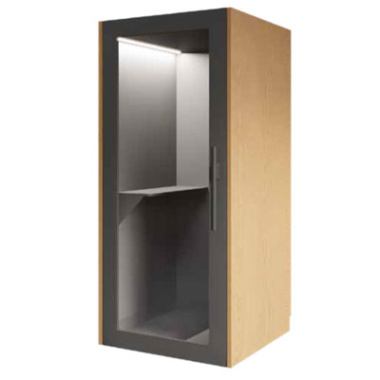 Mii Phonebooth in Anthracite with Light Oak Sides