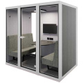 BeCalm 4 Person Work and Meeting Pod in White