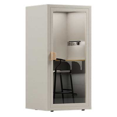 Folio Office Stand Up Phone Booth in Beige